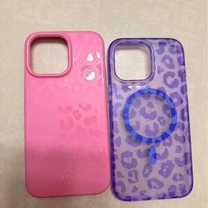 Velvet Caviar Pink and Purple Leopard Phone Cases